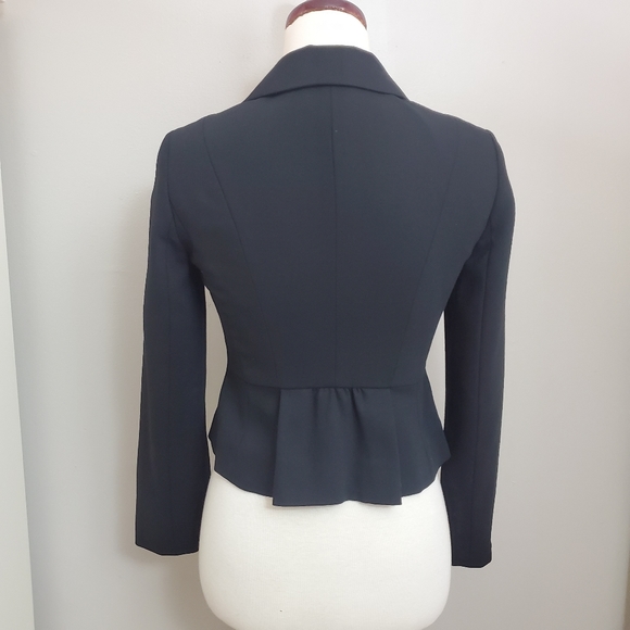 ❣HP❣ Loft Ruffle Front Cropped Peplum Jacket - Picture 3 of 10